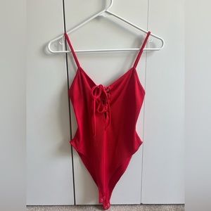 Forever 21 red bodysuit